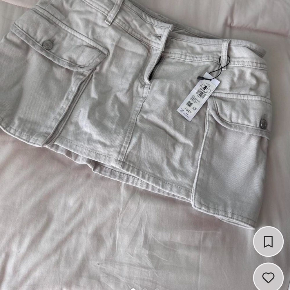 Zara Women's Cream Denim Skort
